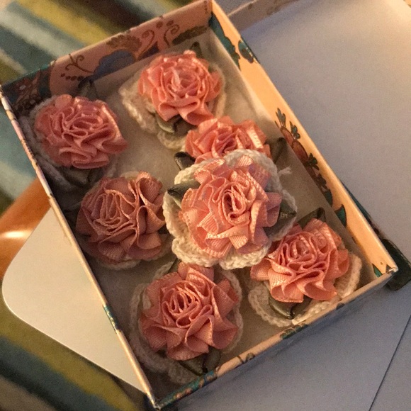 Hand Crafted Accessories - Handcrafted crochet floral button covers